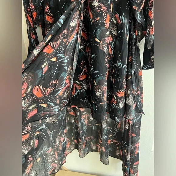 All Saints Valero Flutter Dress 8 - Picture 8 of 12